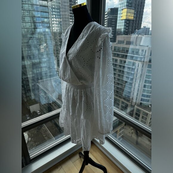 🆕 LILLY PULITZER 🧿 NWT Taviana Dress Resort White Circle Bloom Eyelet - Sz 12 - Picture 14 of 16